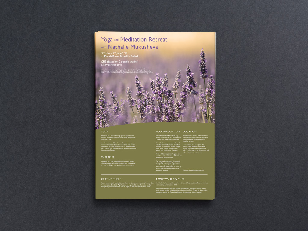 Yoga Retreat Printed Graphic Design