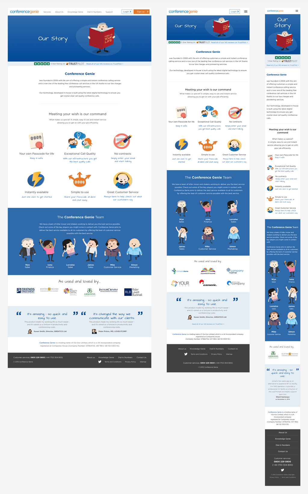 Conference Genie — responsive web design