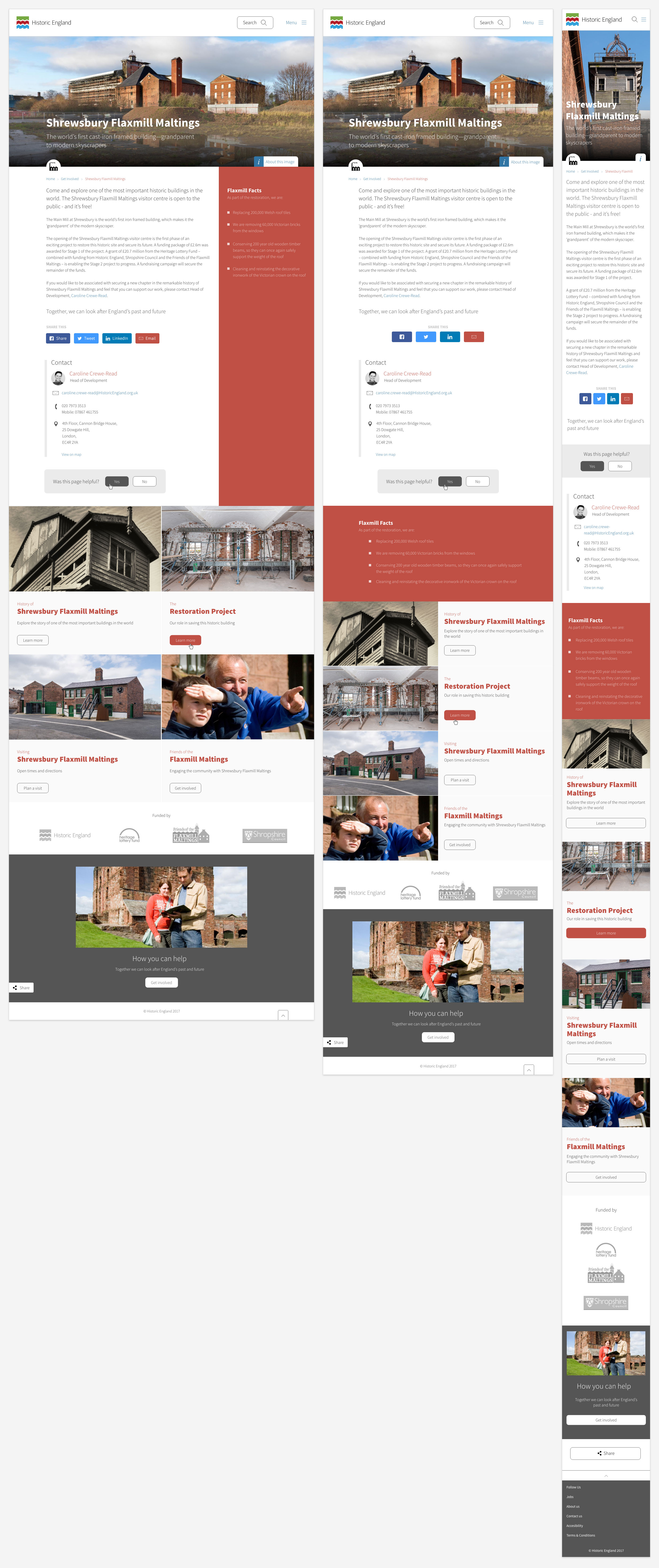 Historic England responsive web design